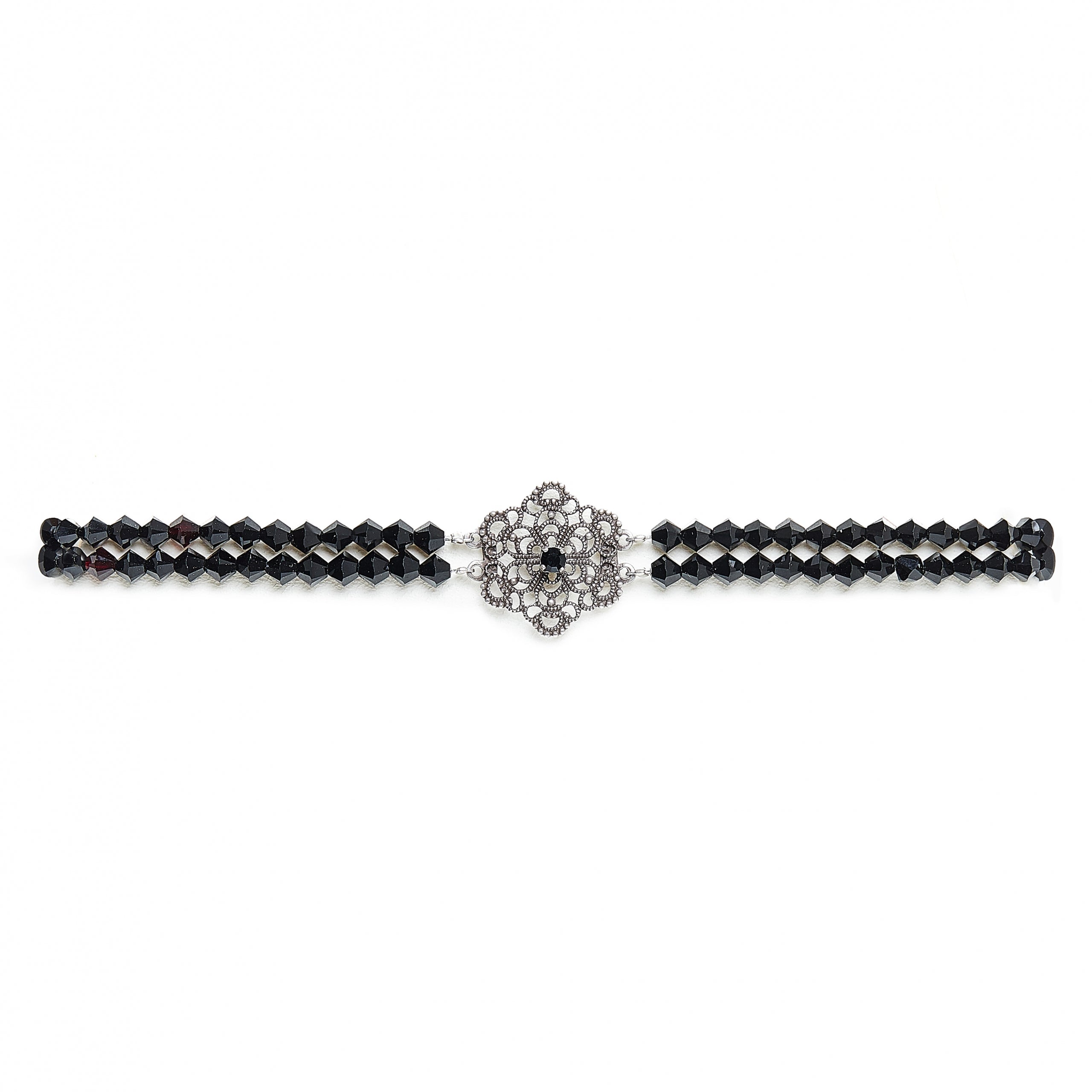 Seenberg, Trachtenschmuck, Trachtenkette, Trachtenkropfkette, Choker, Ohrringe, Perlen, Samt, Österreich