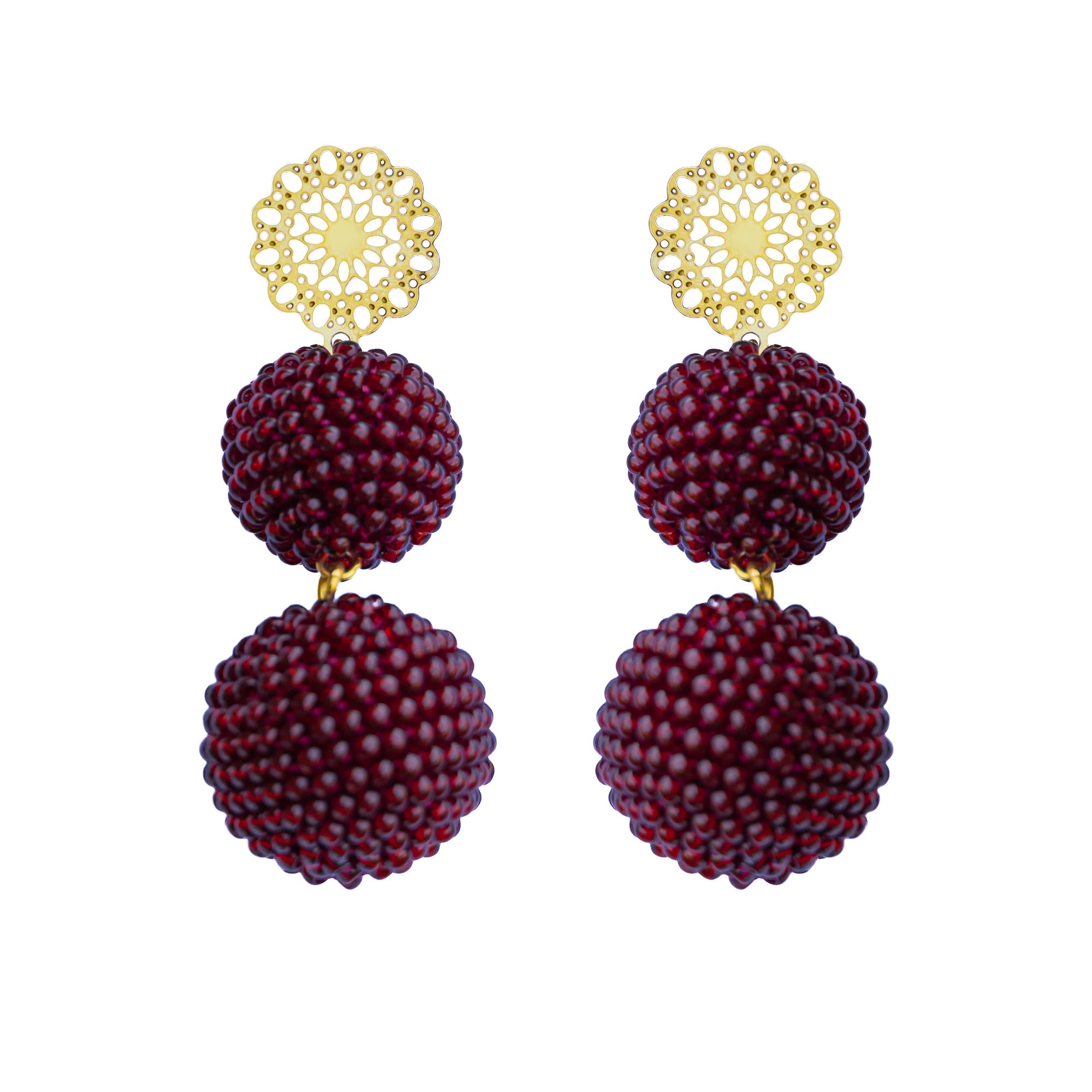 Ohrstecker Yara Bordeaux